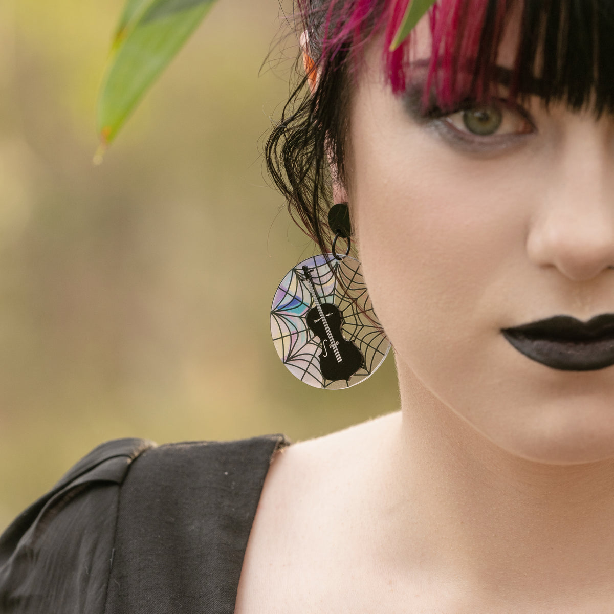 Window and Cello Earrings Wintersheart