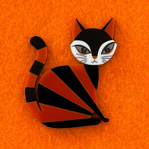 Pumpkin 🎃  cat - Brooch