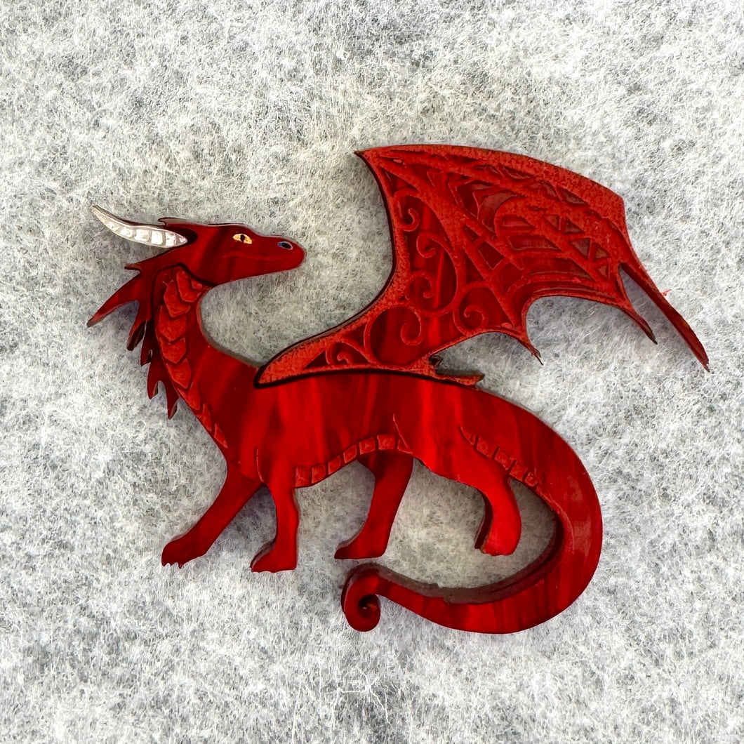 Red Dragon - Brooch