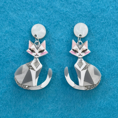 Diamond 💎 cat - earrings