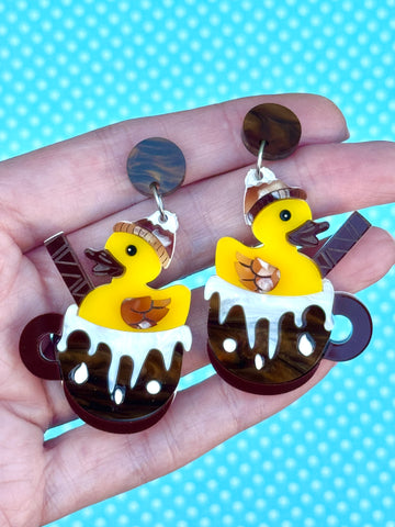 Hot chocolate ☕️ Ducky - earrings