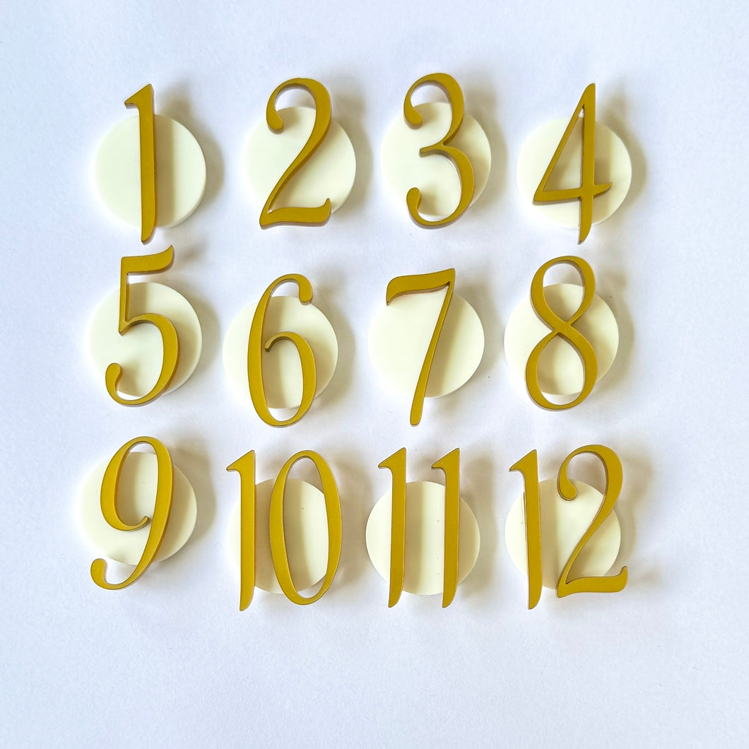 Vintage High Tea Gold - number set