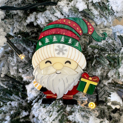 Gnome Santa 2024 - Brooch