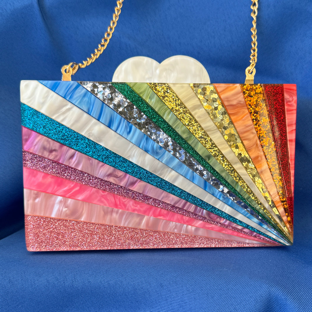 Rainbow striped - Evening Clutch