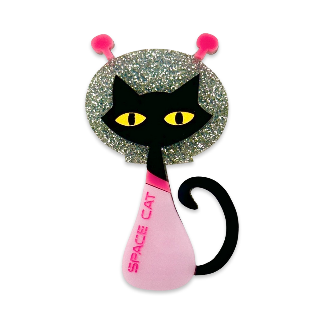 Space Kitty pink - brooch