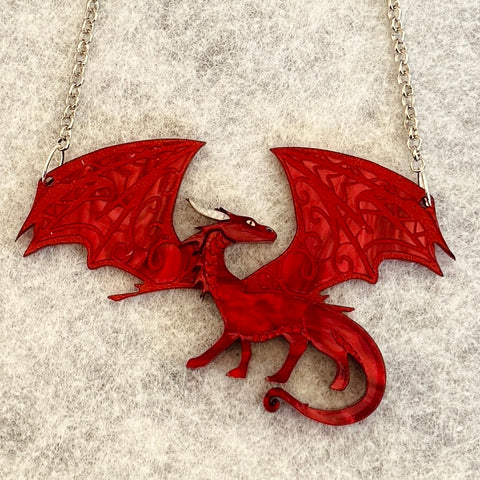 Red Dragon - necklace