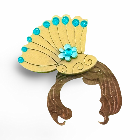 Peacock hair brown - Gloria doll clothes