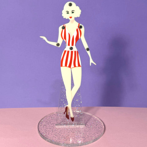 Gloria - Light- retro vintage cut-out doll