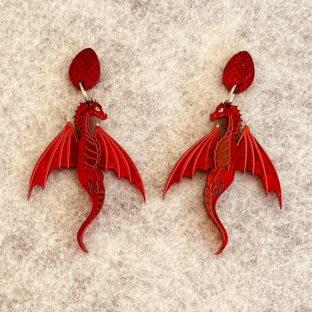 Red Dragon - earrings