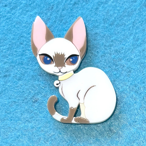 Boomer the Devon Rex - Brooch