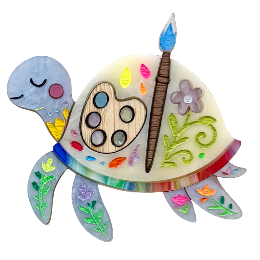 Sarah the painting Turtle 🐢 – Brooch