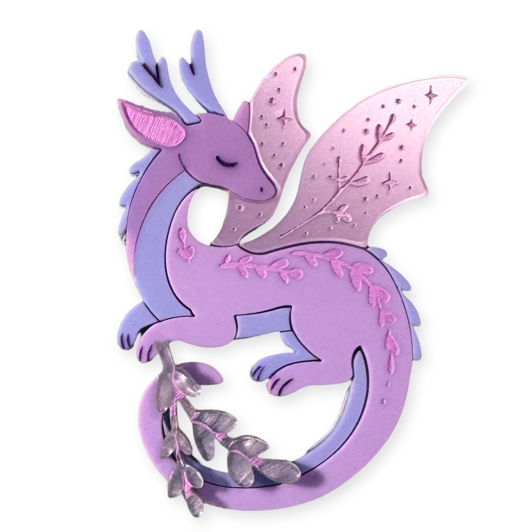 Lavender the Dragon 🐉 - Brooch