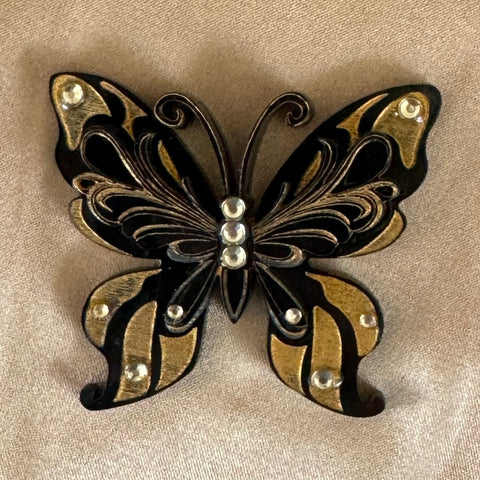 Black butterfly - Brooch