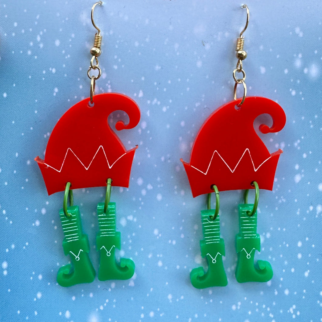 Santa hat dangle - earrings