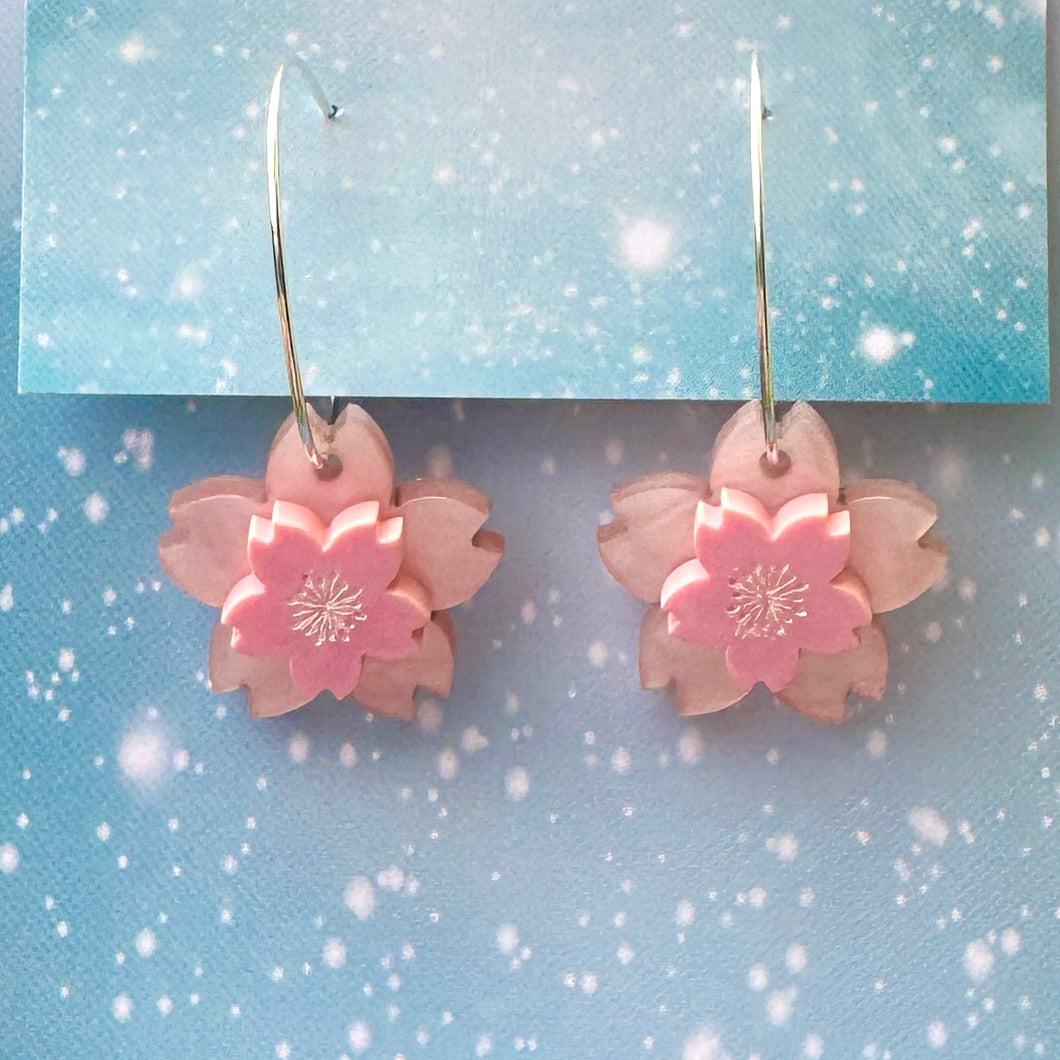 Pink Cherry Blossom - earrings