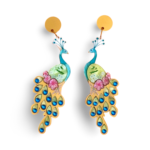 Gold Peacock 🦚 - earrings