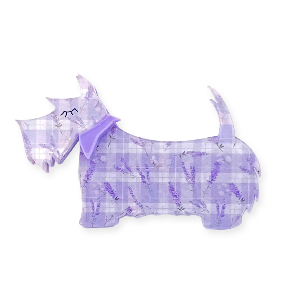 Lavender the Scotty - Brooch