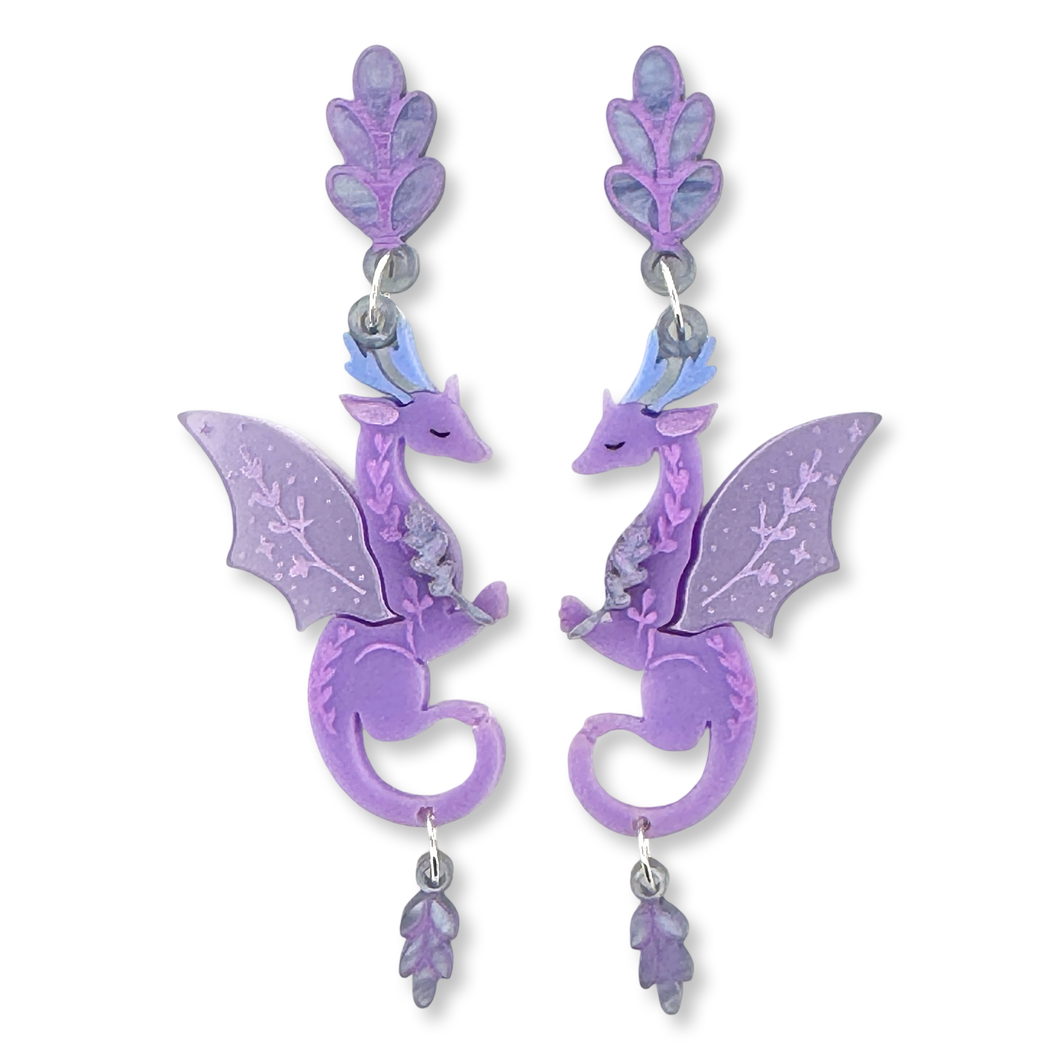 Lavender the Dragon 🐉 - earrings