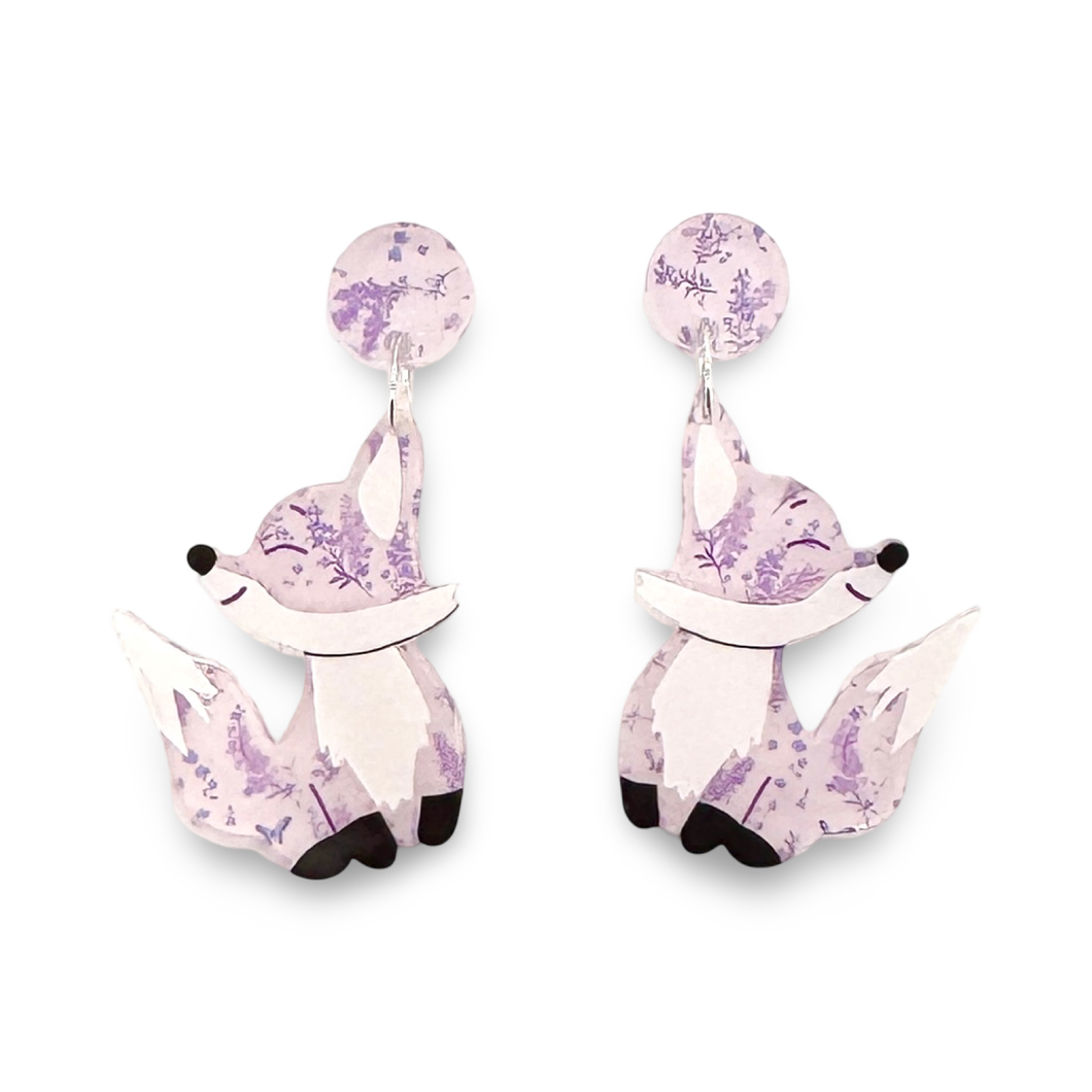 Lavender 🦊 fox - earrings