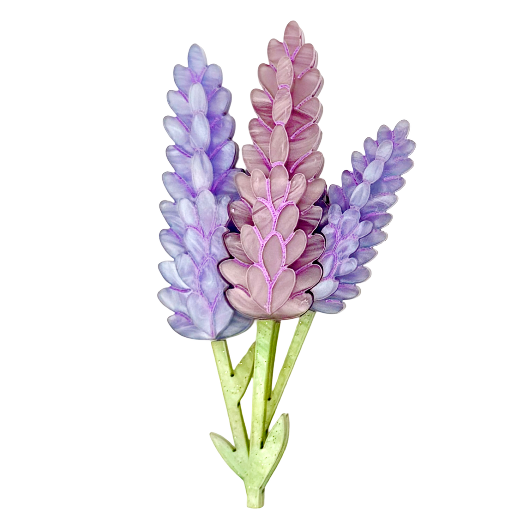 Lavender Sprig - brooch