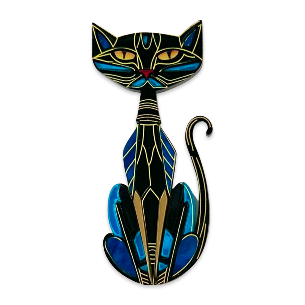 Art Deco cat Borris - brooch
