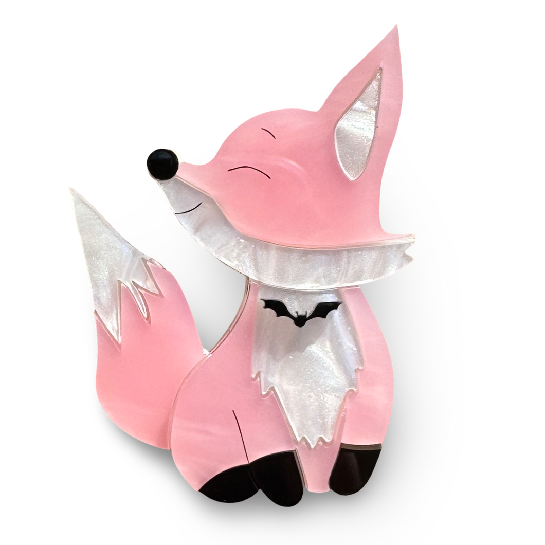 Pinkula 🦇 Bat 🦊 Fox - Brooch