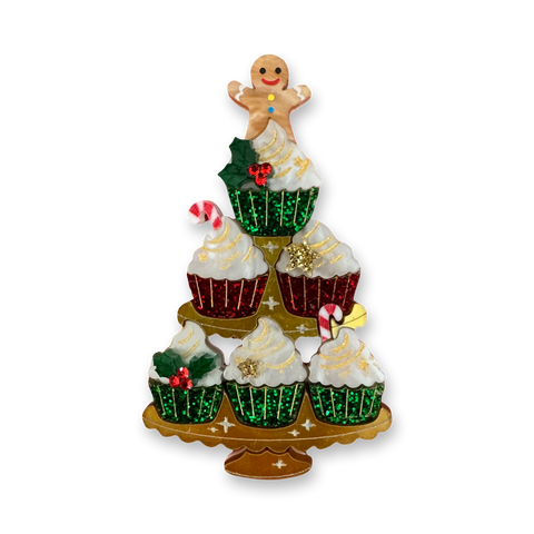 Cupcake Christmas tree 🌲 - Brooch