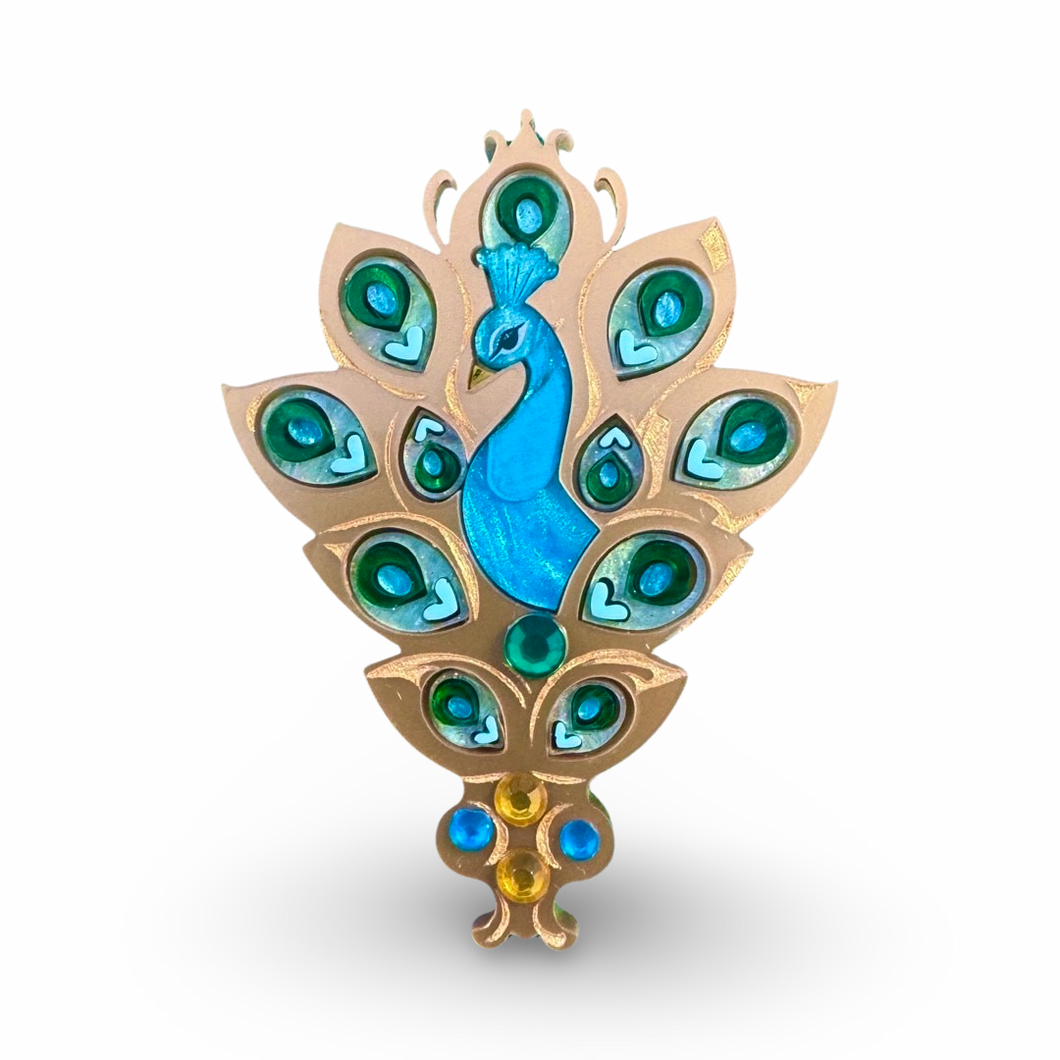 Gold Peacock 🦚- brooch