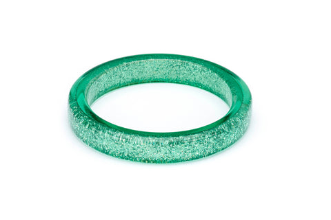 Green Lagoon Glitter Bangle Medium Classic