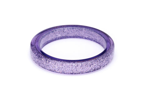 Lilac Glitter Bangle Medium Classic