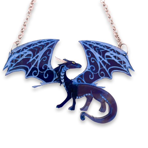 Blue Dragon - necklace