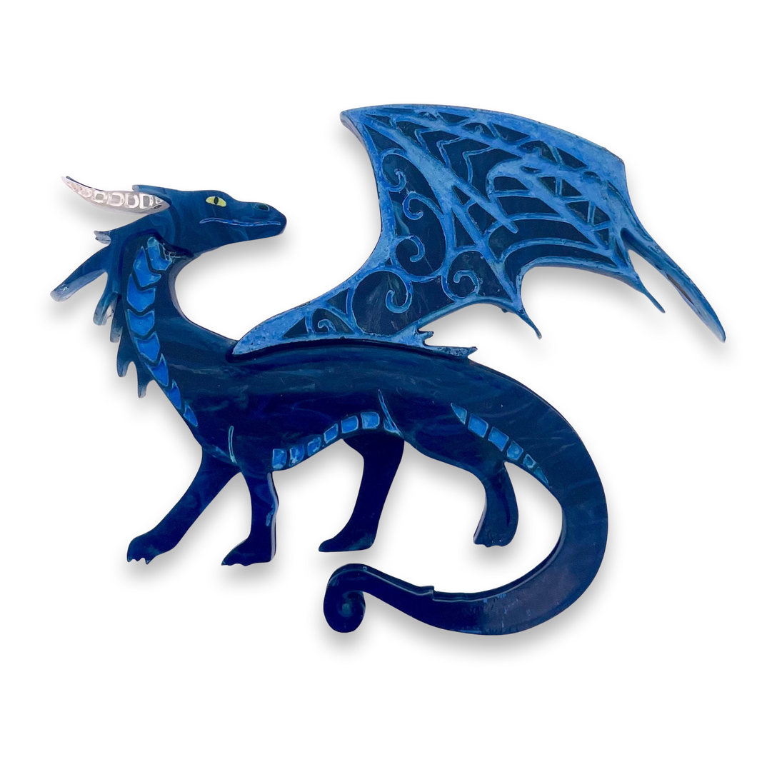 Blue Dragon - Brooch