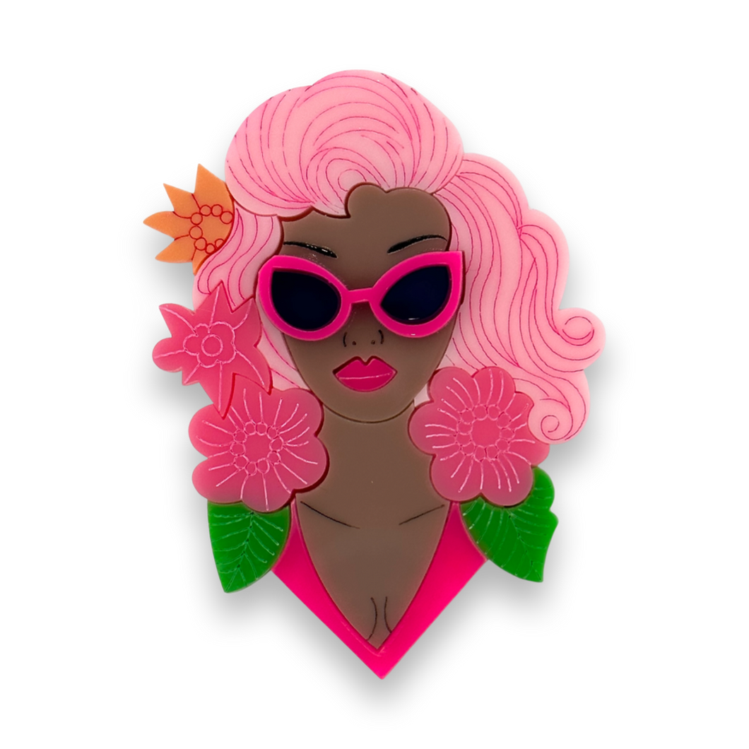 Pink Malibu Princess A 🌸 - brooch