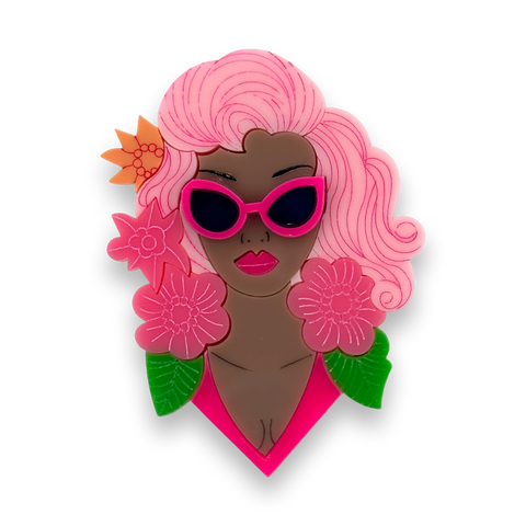 Pink Malibu Princess A 🌸 - brooch