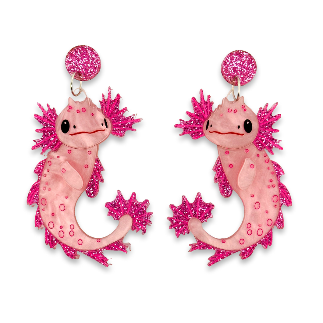 Pancake Axolotl  - earrings