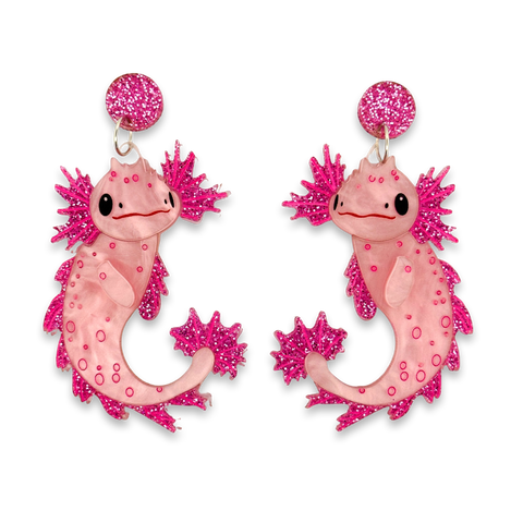 Pancake Axolotl  - earrings