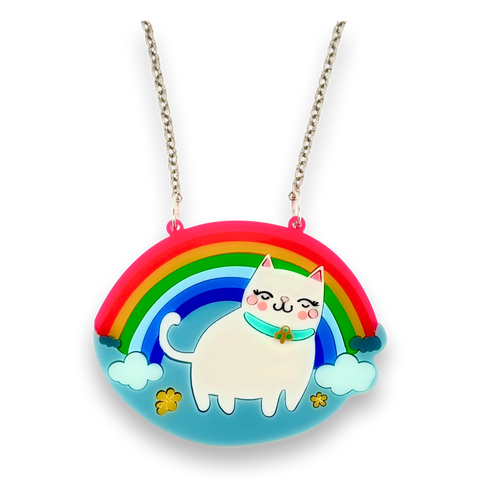 Chonk the Kaleidoscope kitty 🌈 - necklace