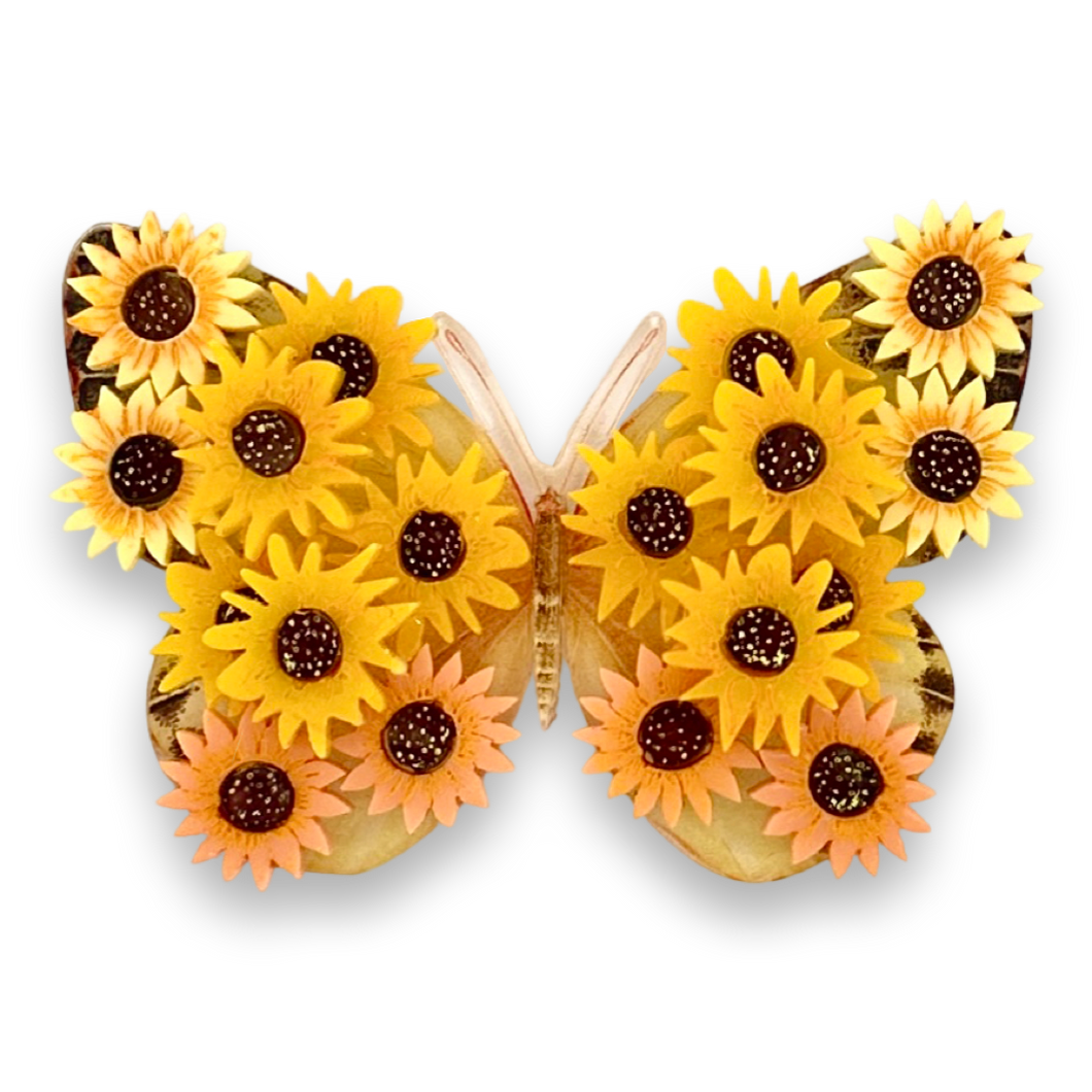 Sunflower butterfly 🌻 - brooch