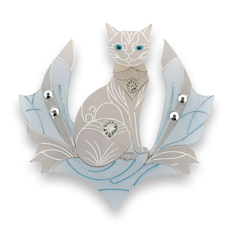 Frost the cat - brooch