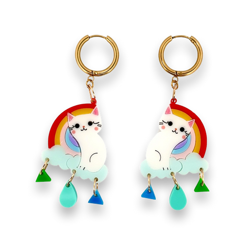 Rainbow Purrfections🌈 - earrings