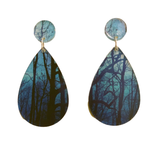Dark Forest acrylic earrings