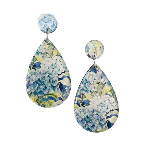 Blue hydrangea - Earrings