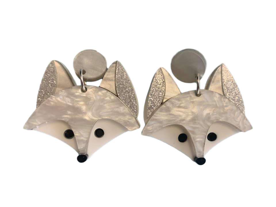 Arctic Fox earrings