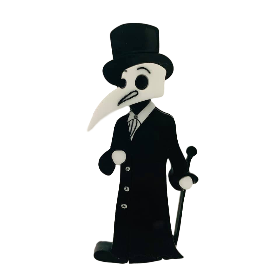 Elegant male plague doctor - Brooch