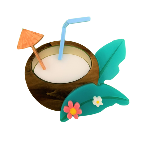 Coconut cocktail - Brooch
