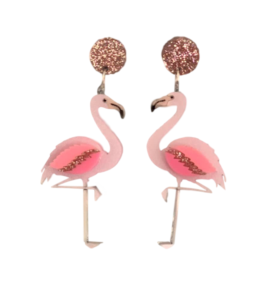 Pink flamingo - Earrings