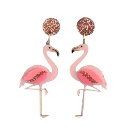 Pink flamingo - Earrings
