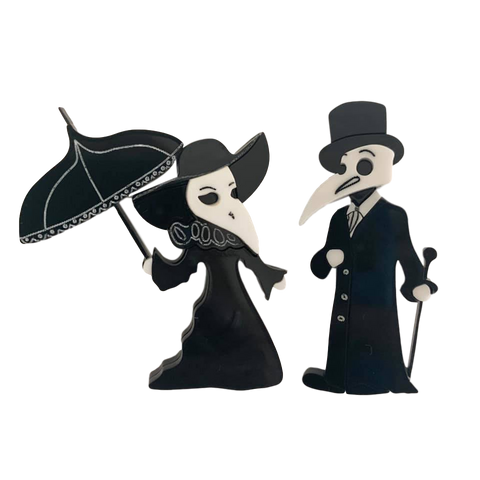 Plague Doctor Couple - Brooches