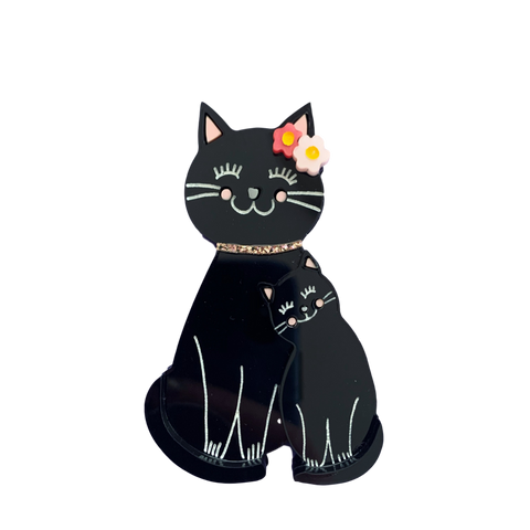 Mothers Day 2020 - Black Kitty Brooch