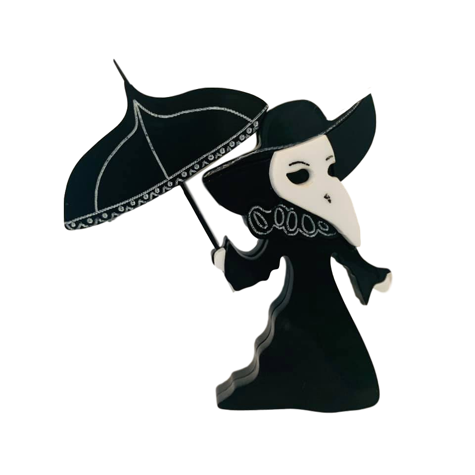 Elegant female plague doctor - Brooch